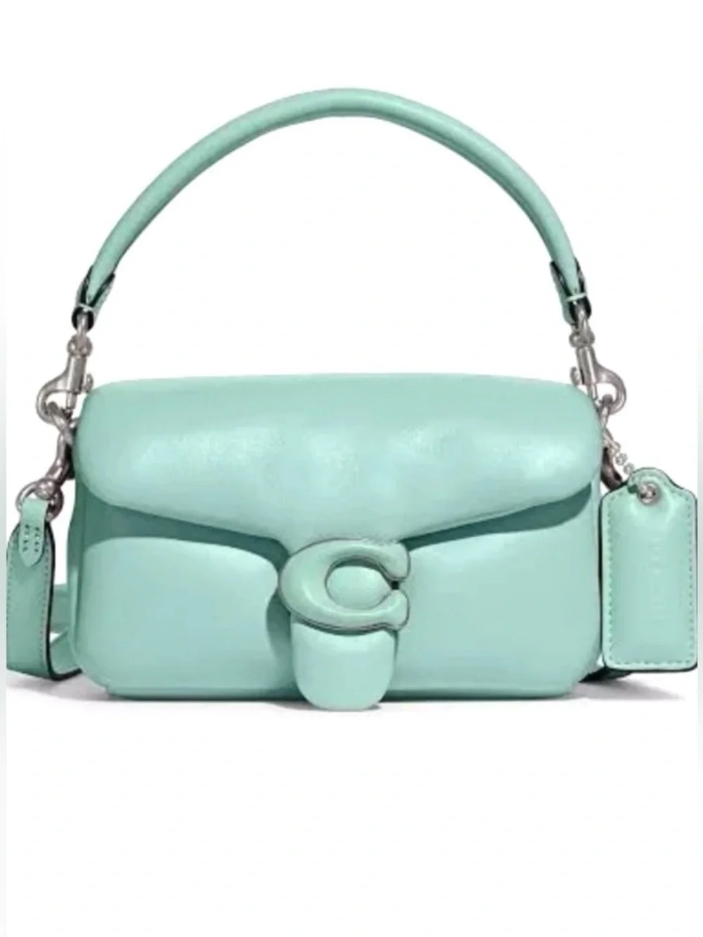 COACH Faded Blue Pillow Tabby Leather Shoulder Bag